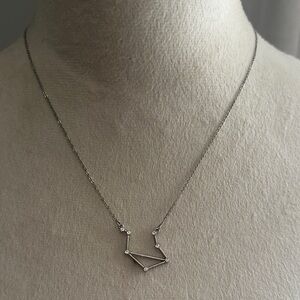 Silver Tone Constellation Chain Pendant Necklace